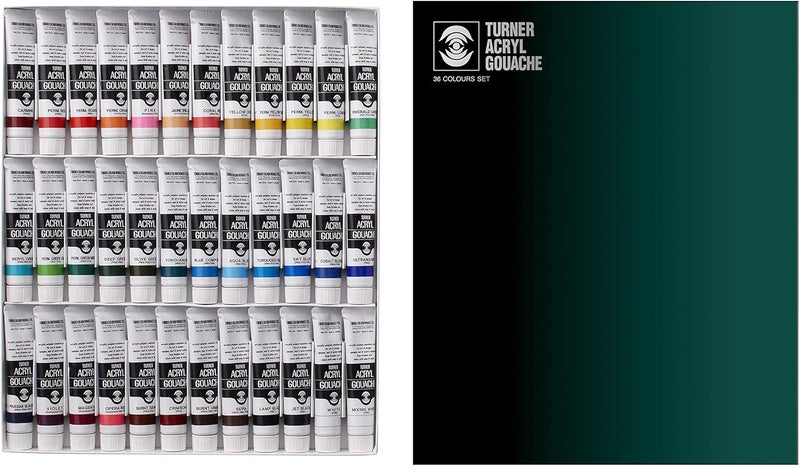 Turner Colour Works Acryl Gouache Matte Acrylics Set of 36 - 20 ml Tubes - Image 1